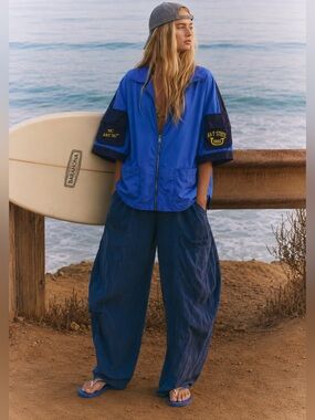 NWT RARE Free People Movement X Summer Class Collab NC A&T State 1891-Blue Combo